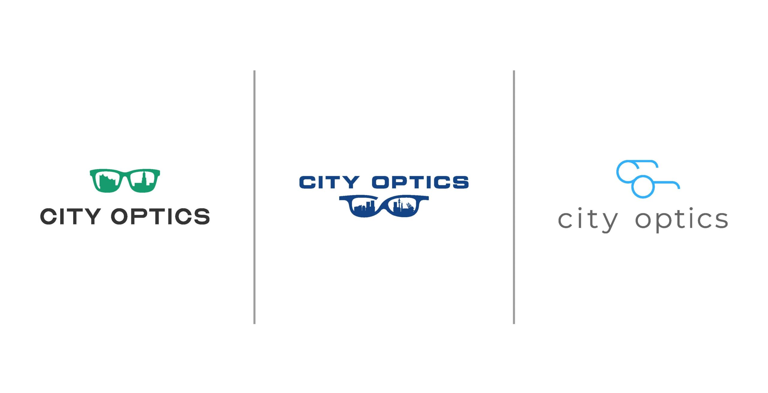City Optics - Logo Logoentwicklung - Drei unterschiedliche Varianten City Optics - Logo Logoentwicklung - Drei unterschiedliche Varianten