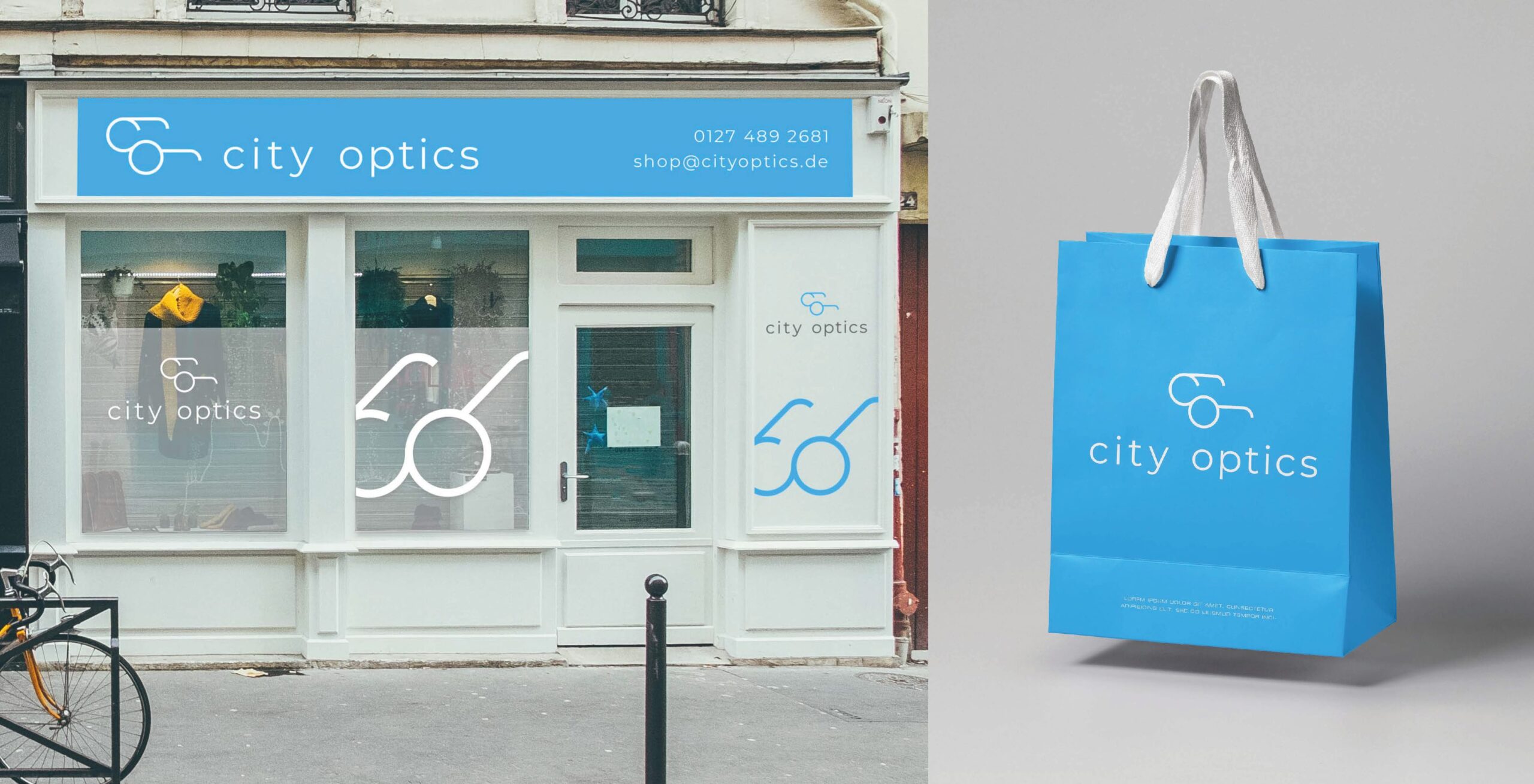 City Optics - Logo Variante 3 - Corporate Design, Laden, Shop, Merchandise, Einkaufstasche, Mockup City Optics - Logo Variante 3 - Corporate Design, Laden, Shop, Merchandise, Einkaufstasche, Mockup