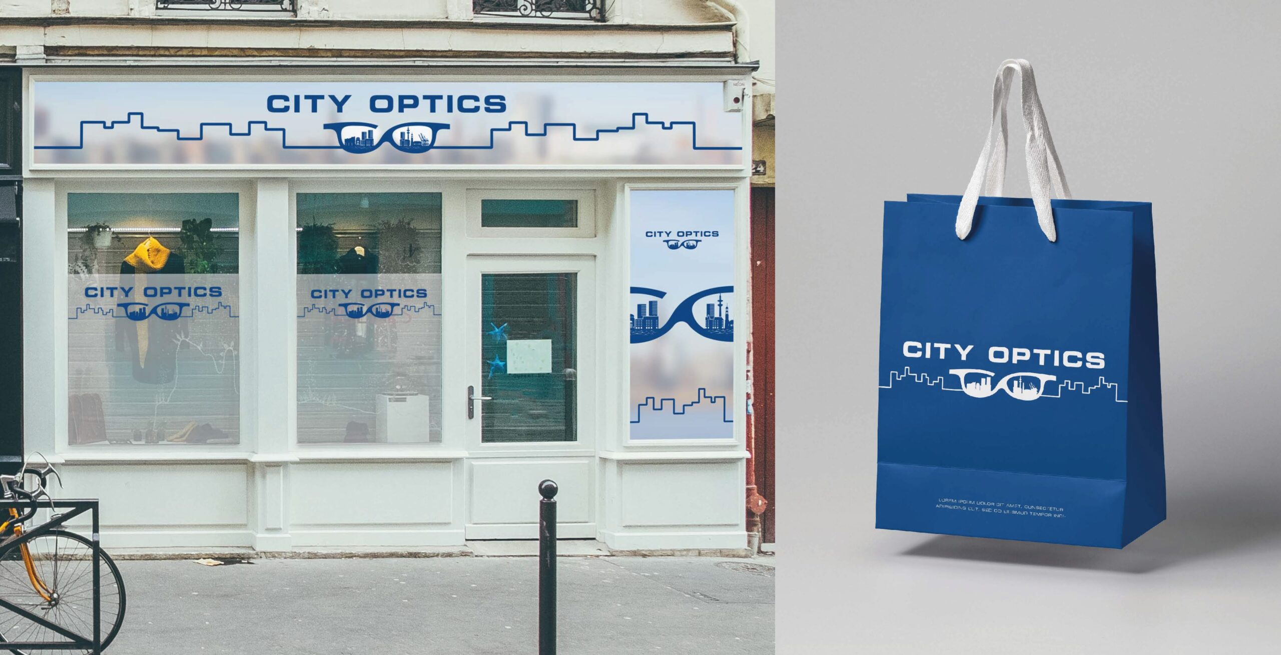 City Optics - Logo Variante 2 - Corporate Design, Laden, Shop, Merchandise, Einkaufstasche, Mockup City Optics - Logo Variante 2 - Corporate Design, Laden, Shop, Merchandise, Einkaufstasche, Mockup