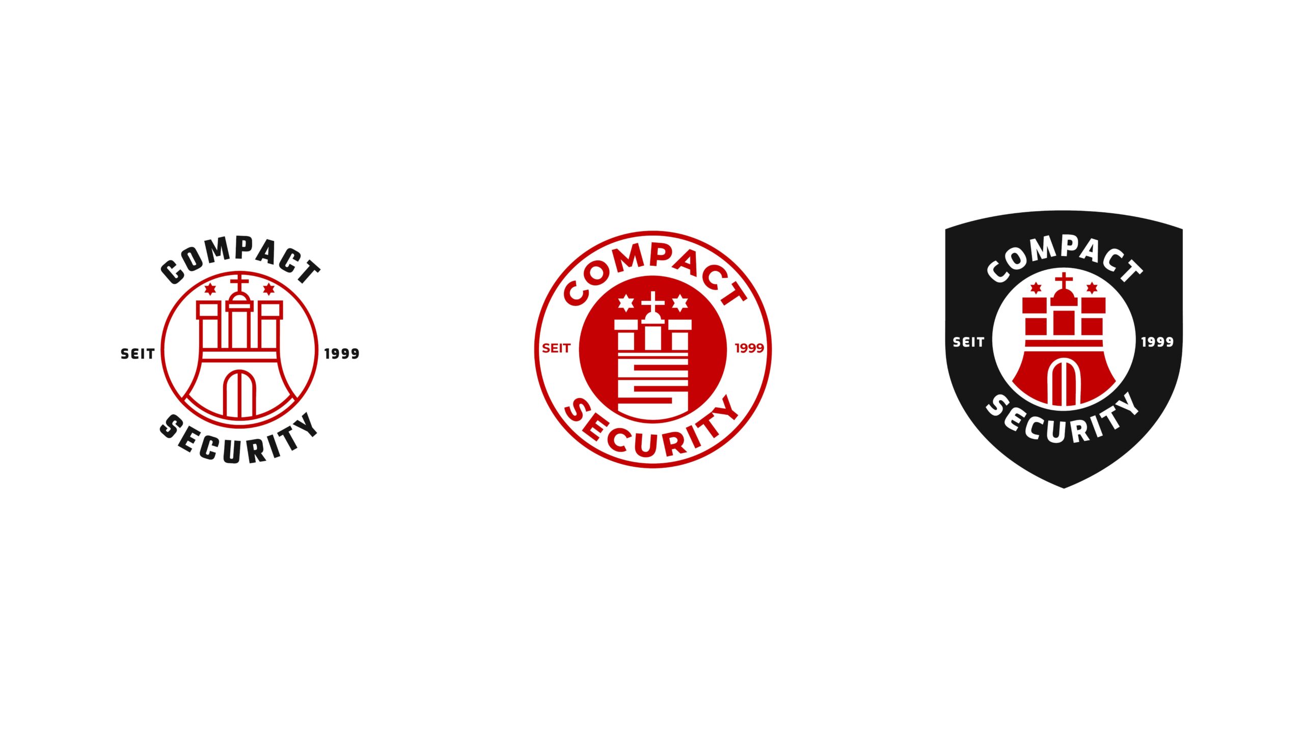 Compact Security - Logo Logoentwicklung - Drei unterschiedliche Varianten Compact Security - Logo Logoentwicklung - Drei unterschiedliche Varianten