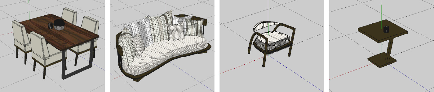 Alsterlounge - 3D-Visualisierung Möbel Elemente Stuhl Tisch Esstisch Sofa Couch Beistelltisch Alsterlounge - 3D-Visualisierung Möbel Elemente Stuhl Tisch Esstisch Sofa Couch Beistelltisch