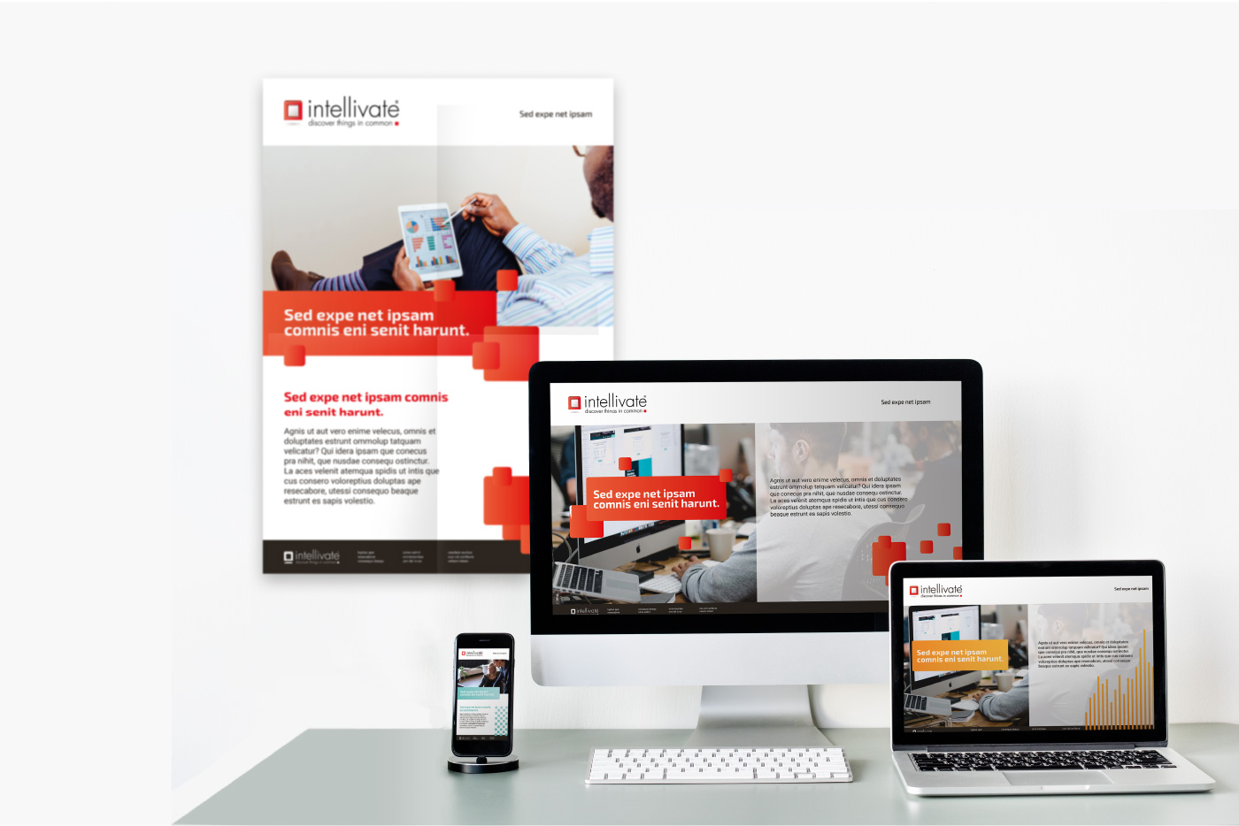 Intellivate - Coprorate Identity Beispiele auf Geräten und Medien Intellivate - Coprorate Identity Beispiele auf Geräten und Medien