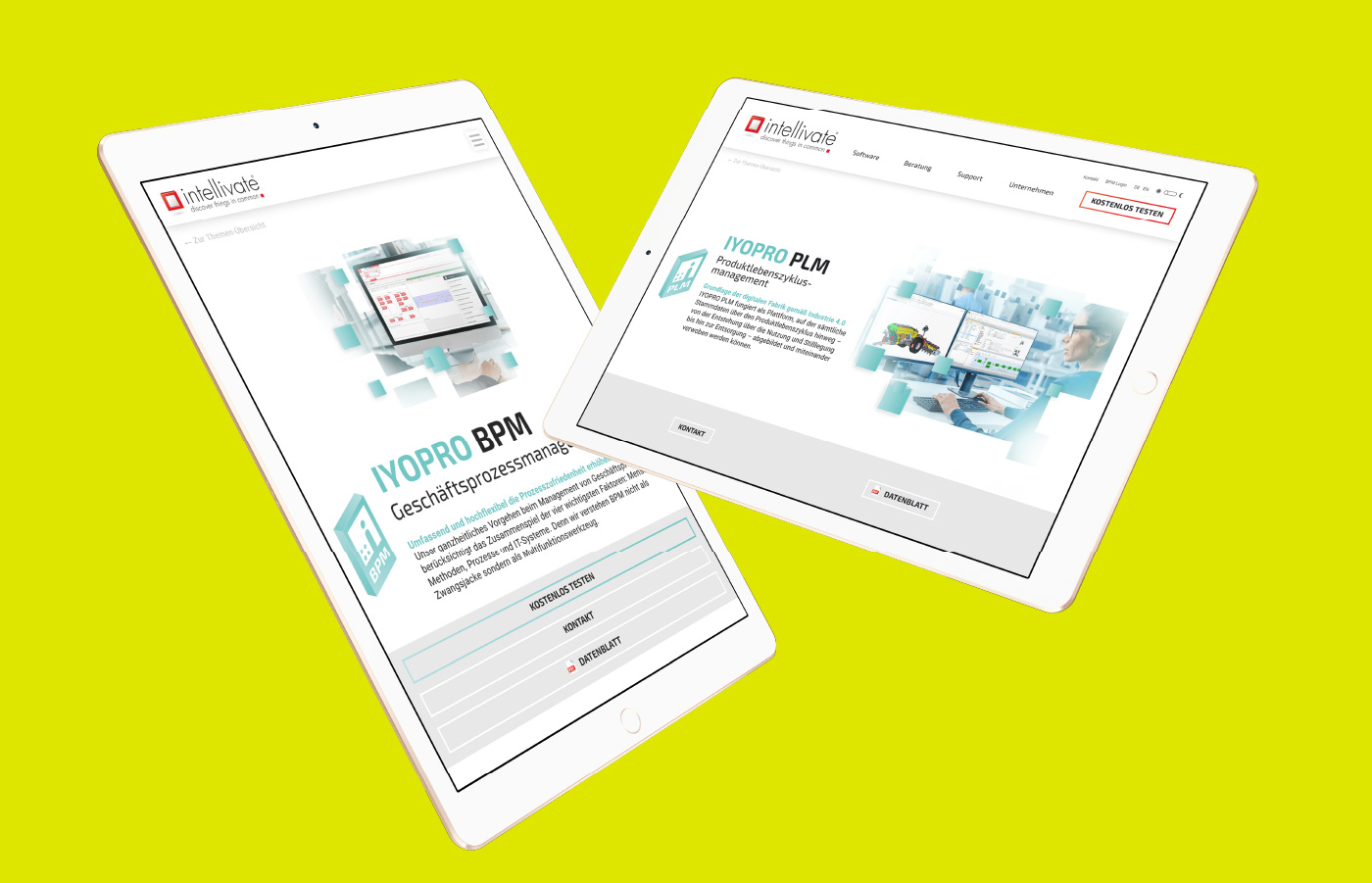 Intellivate - Webdesign Website auf Tablet Intellivate - Webdesign Website auf Tablet