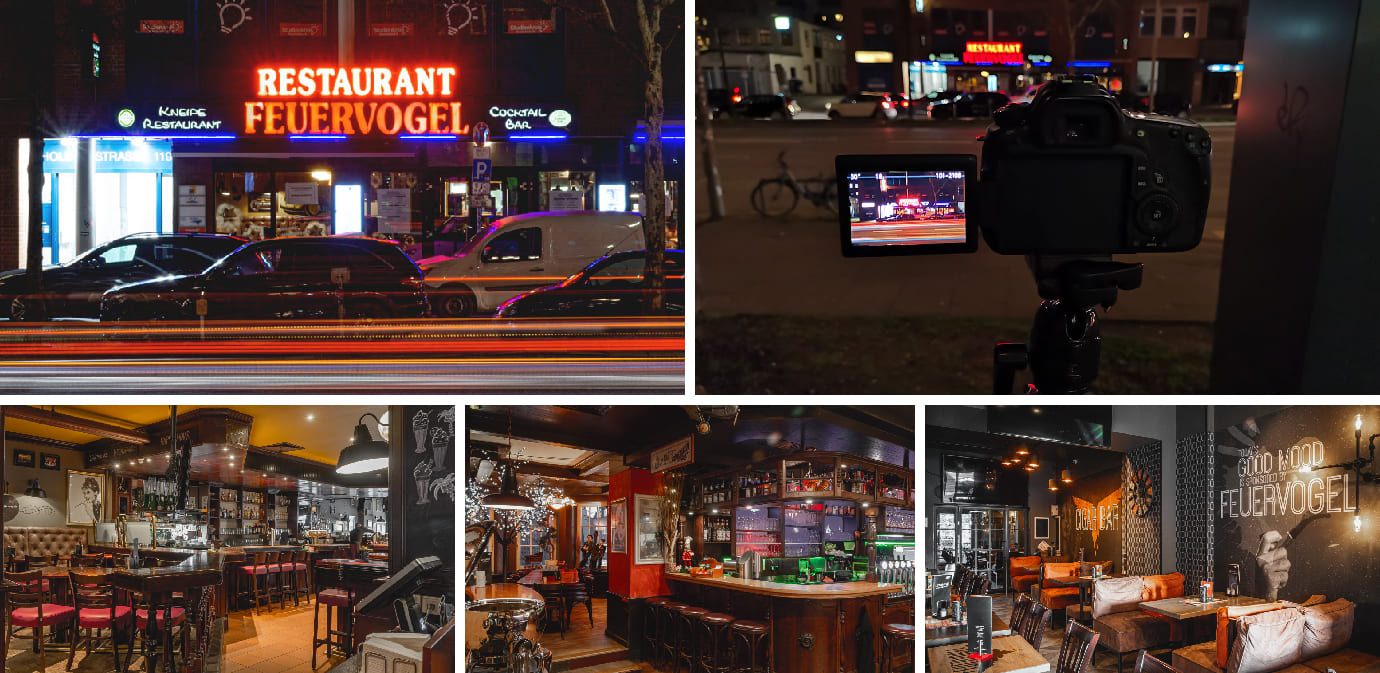 Feuervogel - Fotografie - authenthische Nachfotografie, Straße, Restaurant von aussen und innnen Feuervogel - Fotografie - authenthische Nachfotografie, Straße, Restaurant von aussen und innnen