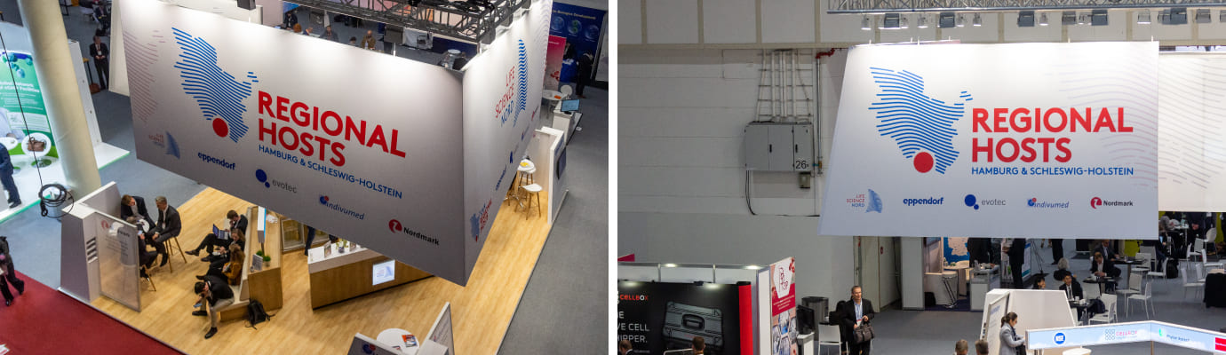 LifeScience Nord – Regional Hosts - Messestand - Messedesign, Print, Druck LifeScience Nord – Regional Hosts - Messestand - Messedesign, Print, Druck