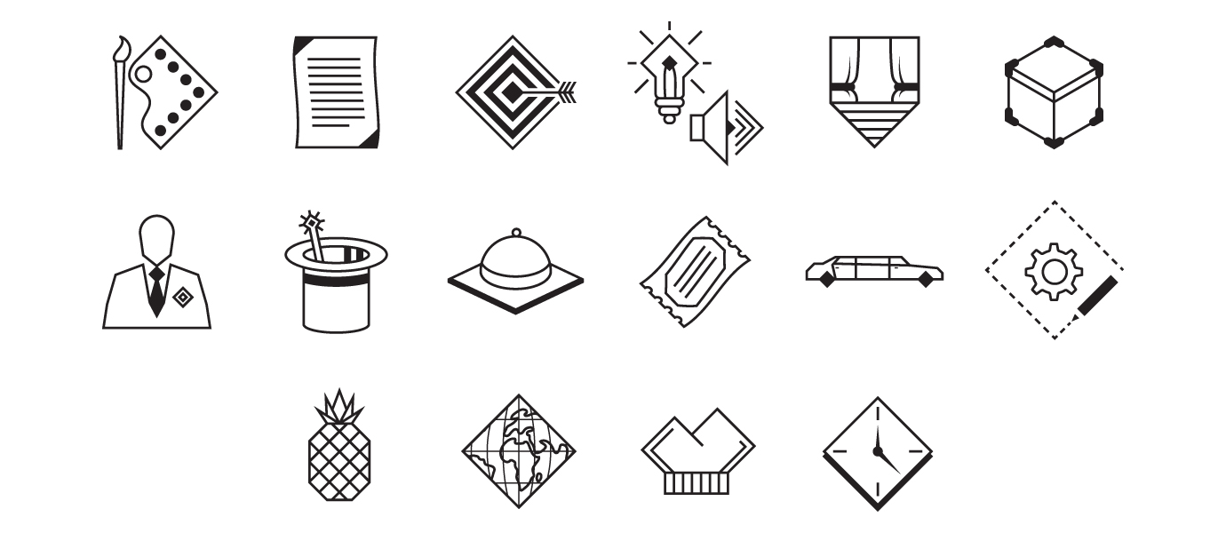 Viermaster Catering - Coprorate Identity - Icons und grafische Elemente Viermaster Catering - Coprorate Identity - Icons und grafische Elemente