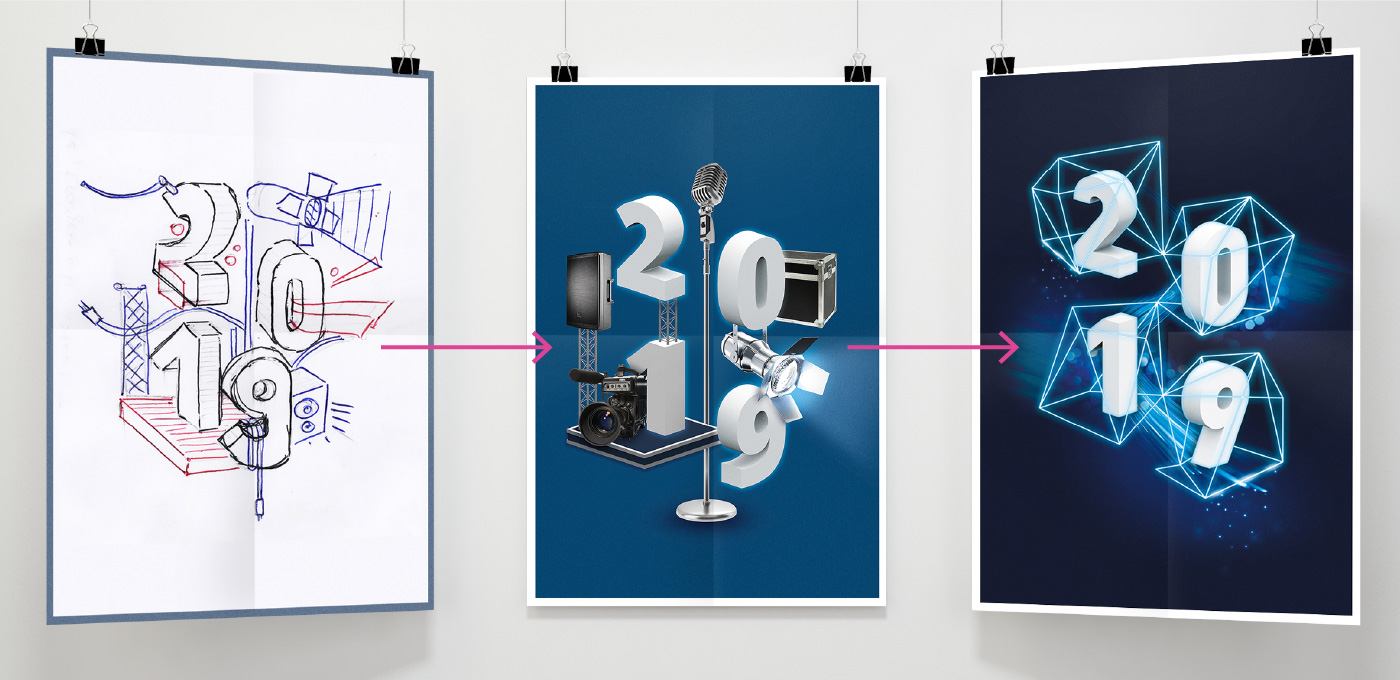 Gahrens + Battermann - Eventlogo, Logo, Logoentwicklung, Visualisierung auf 3 Plakaten, Prozess Gahrens + Battermann - Eventlogo, Logo, Logoentwicklung, Visualisierung auf 3 Plakaten, Prozess