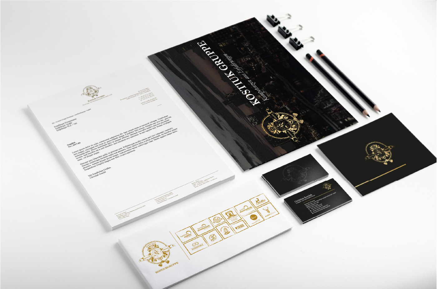 Kostiuk Gruppe - Stationery Corporate Design Briefpapier Broschüre Visitenkarte Kostiuk Gruppe - Stationery Corporate Design Briefpapier Broschüre Visitenkarte